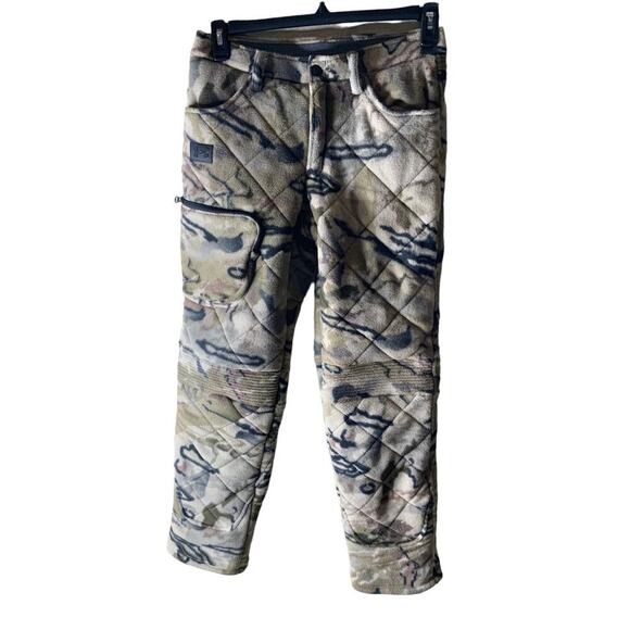 Under Armour Rut Camo Pants Women 4 Loose Fit Straight Leg Camouflage Fleece NWT - Picture 3 of 16